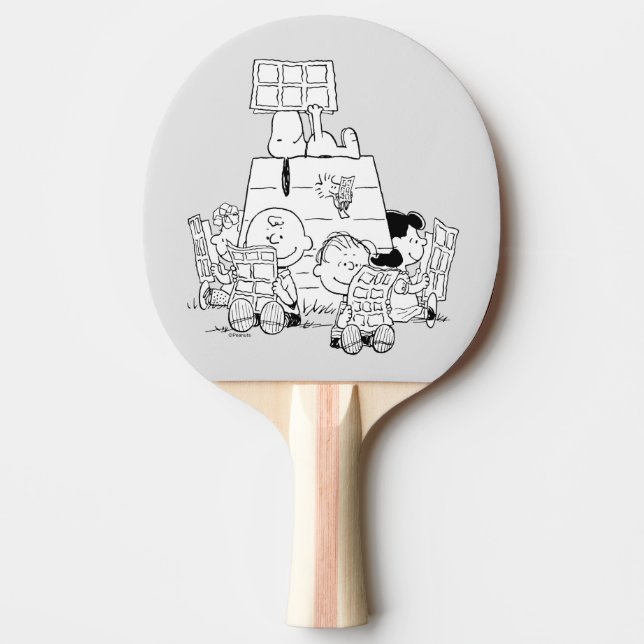 Raquete De Ping Pong Histórias em quadrinhos de Leitura da Gangue do Am (Frente)