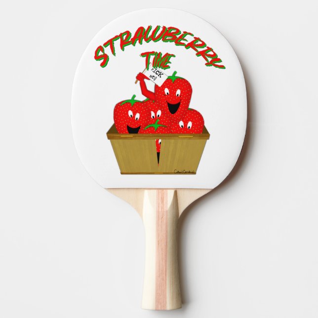 Raquete De Ping Pong Horário de Morango! (Frente)