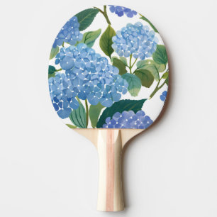 Raquete De Ping Pong Hortênsias Azuis Belo Arbusto Floral