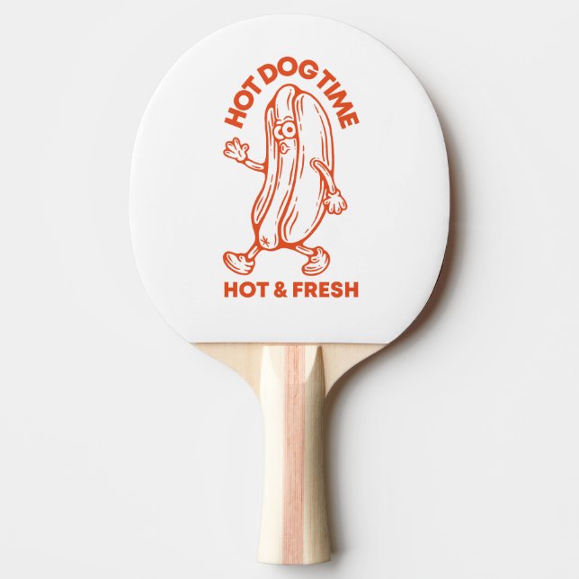 Raquete De Ping Pong Hot Dog Time (Frente)