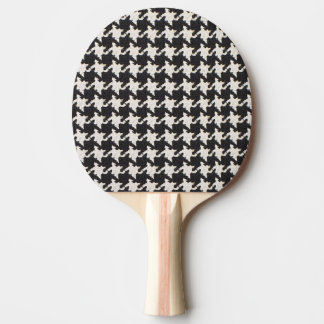 Raquete De Ping Pong Houndstooth Black White Pattern