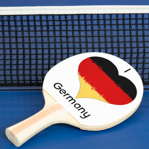 Raquete De Ping Pong I Heart Germany Flag