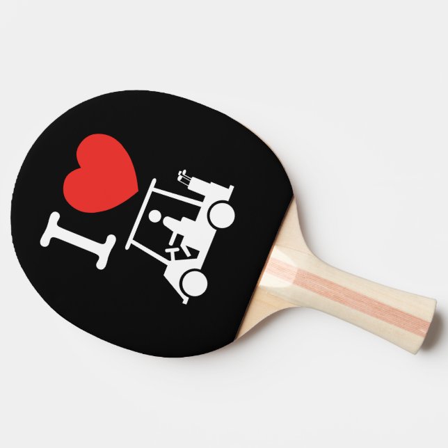 Raquete De Ping Pong I Heart (Love) Golf Cart (Lateral)