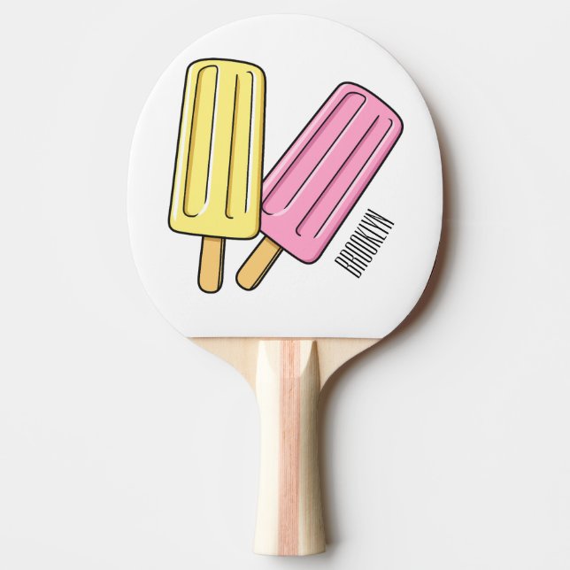 Raquete De Ping Pong Ice pop cartoon (Frente)