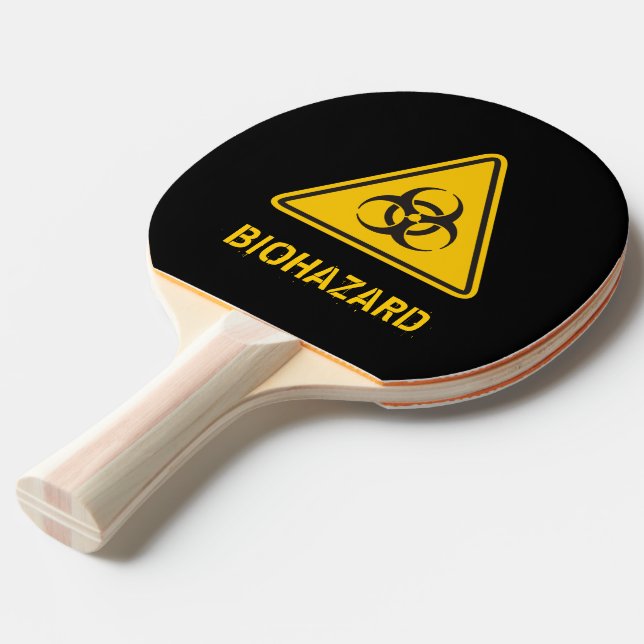 Raquete De Ping Pong Ícone de perigo biológico (Frente inclinada)