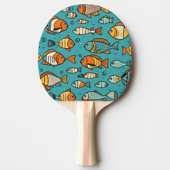 Raquete De Ping Pong Ideias de presentes de padrão de peixe (Frente)
