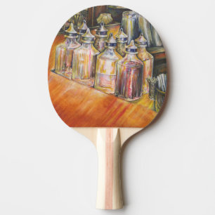 Raquete De Ping Pong Ideografia da luz Ouro