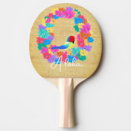 Raquete De Ping Pong Ilha Rústica Pássaro 'Aloha'