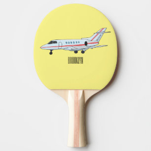Raquete De Ping Pong Ilustração de desenho animado a jato privado
