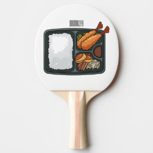 Raquete De Ping Pong Ilustração de desenho animado de Bento