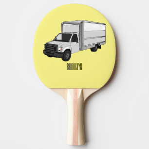 Raquete De Ping Pong Ilustração de desenho animado de caminhão