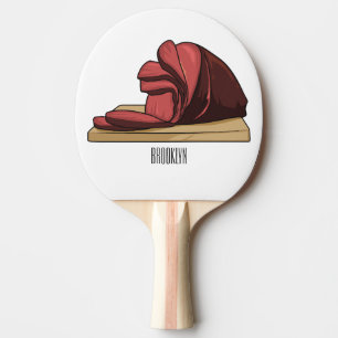 Raquete De Ping Pong Ilustração de desenho animado de Ham