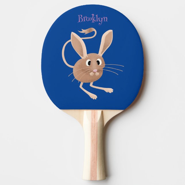 Raquete De Ping Pong Ilustração de desenho animado de jerboa, de orelha (Frente)