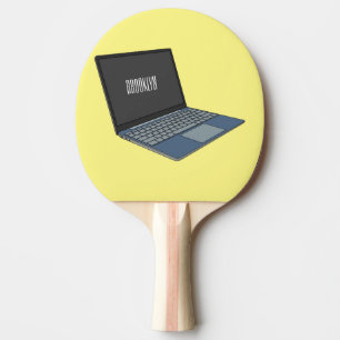 Raquete De Ping Pong ilustração de desenho animado de laptop