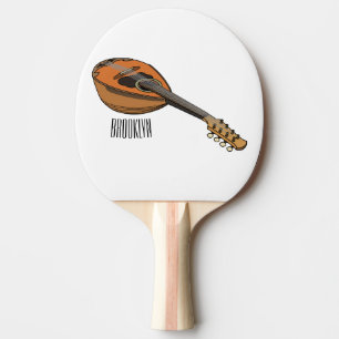 Raquete De Ping Pong Ilustração de desenho animado de Mandolin