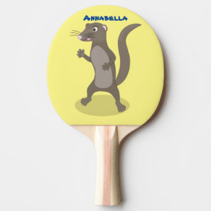 Raquete De Ping Pong Ilustração de desenho animado de monguose