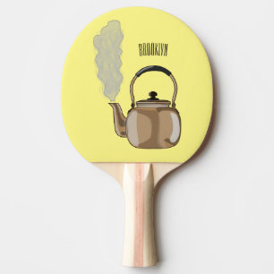 Raquete De Ping Pong Ilustração de desenho animado de Stovetop ou de ch