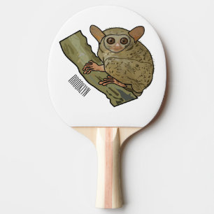Raquete De Ping Pong Ilustração de desenho animado de Tarsier