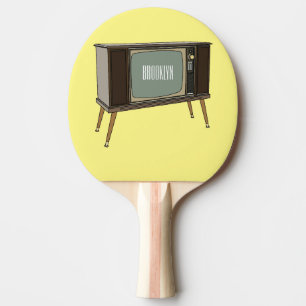 Raquete De Ping Pong Ilustração de desenho animado de televisão