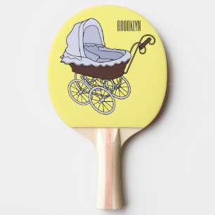 Raquete De Ping Pong Ilustração de desenho animado do stroller