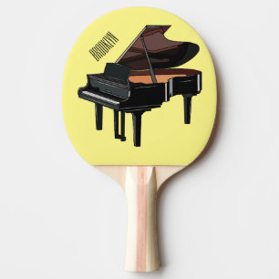 Raquete De Ping Pong Ilustração de desenho animado Piano