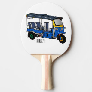 Raquete De Ping Pong Ilustração de desenho animado Tuk tuk