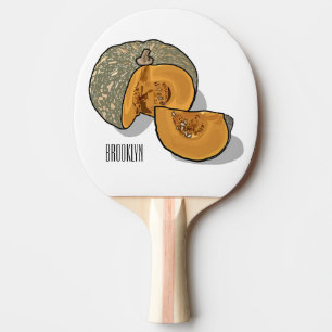 Raquete De Ping Pong Ilustração de desenho de abóbora