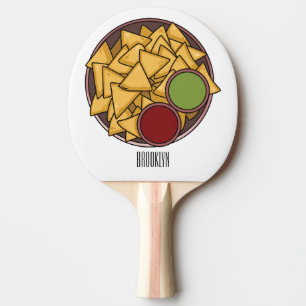 Raquete De Ping Pong Ilustração de desenho de Nachos