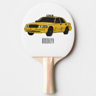 Raquete De Ping Pong Ilustração de desenho de táxi