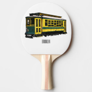 Raquete De Ping Pong Ilustração de desenho do carrinho de Mata