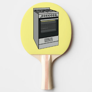 Raquete De Ping Pong Ilustração de desenho do fogão elétrico