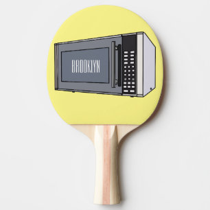 Raquete De Ping Pong Ilustração de desenho em micro-ondas