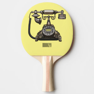 Raquete De Ping Pong Ilustração de desenho telefônico