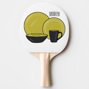 Raquete De Ping Pong ilustração do desenho de desenho de tabela