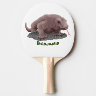 Raquete De Ping Pong Ilustração do dragão Komodo