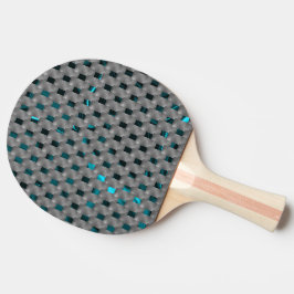Raquete De Ping Pong Imagem ciana sob placas de cinza, formas retangula
