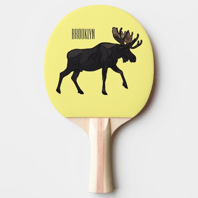 Raquete De Ping Pong Imagem de desenho animado (Frente)