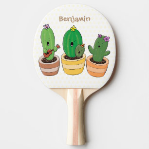 Raquete De Ping Pong Imagem de desenho animado cacto cacto cacto cáusti