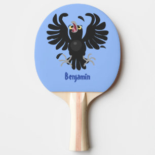 Raquete De Ping Pong Imagem de desenho animado de corvo maluco