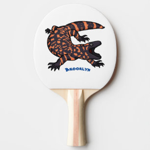 Raquete De Ping Pong Imagem de desenho animado de lagarto monstro de gi