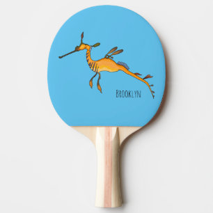 Raquete De Ping Pong Imagem de desenho animado de seadragão fraco