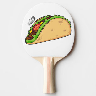 Raquete De Ping Pong Imagem de desenho animado do Taco