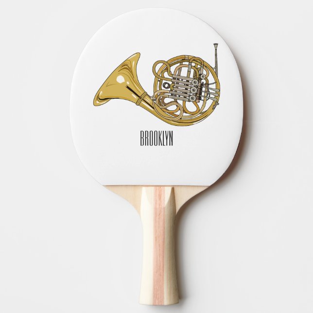 Raquete De Ping Pong Imagem de desenho animado francês (Frente)