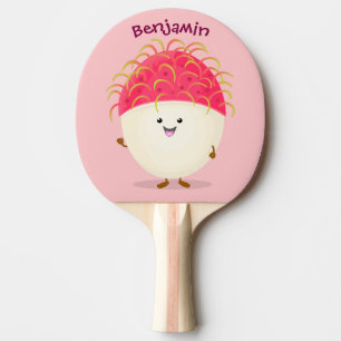 Raquete De Ping Pong Imagem de desenho animado rosa-claro