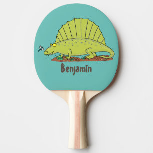 Raquete De Ping Pong Imagem de desenho animado verde-claro