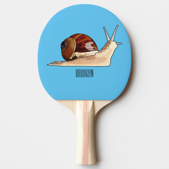 Raquete De Ping Pong Imagem de desenho em caracol (Frente)