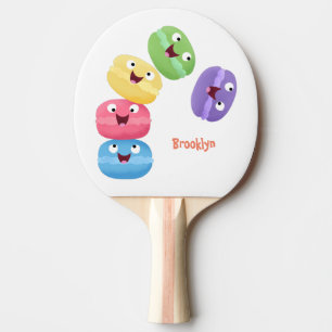 Raquete De Ping Pong Imagem de desenhos animados de macarões engraçados