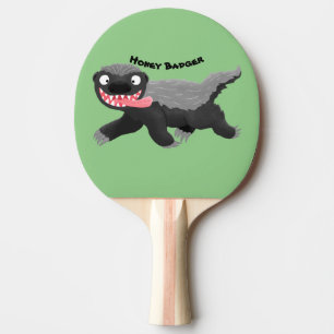 Raquete De Ping Pong Imagem de desenhos animados famintos e engraçados