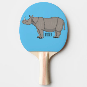 Raquete De Ping Pong Imagem do desenho animado de Javan rhinoceros