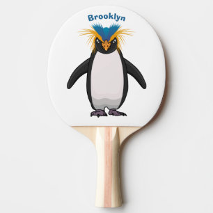 Raquete De Ping Pong Imagem do desenho animado de pinguim macarrão-bra